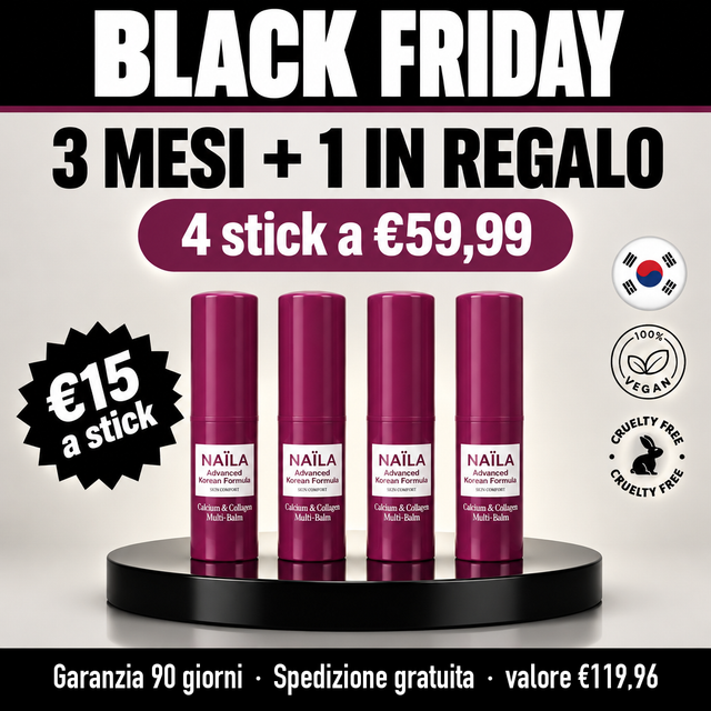Black Friday trattamento 3 mesi + 1 in regalo Naïla