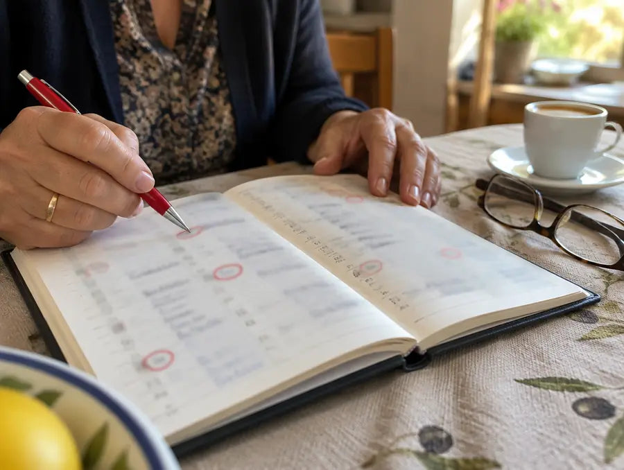 Agenda con le date cerchiate