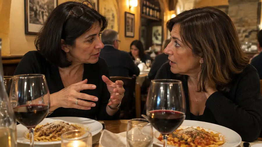 Due amiche a cena in trattoria