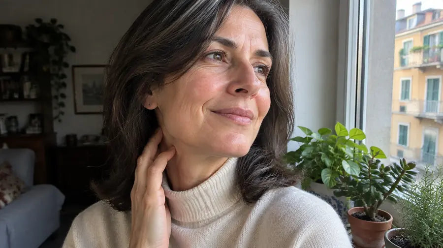 Alla finestra con la luce di lato