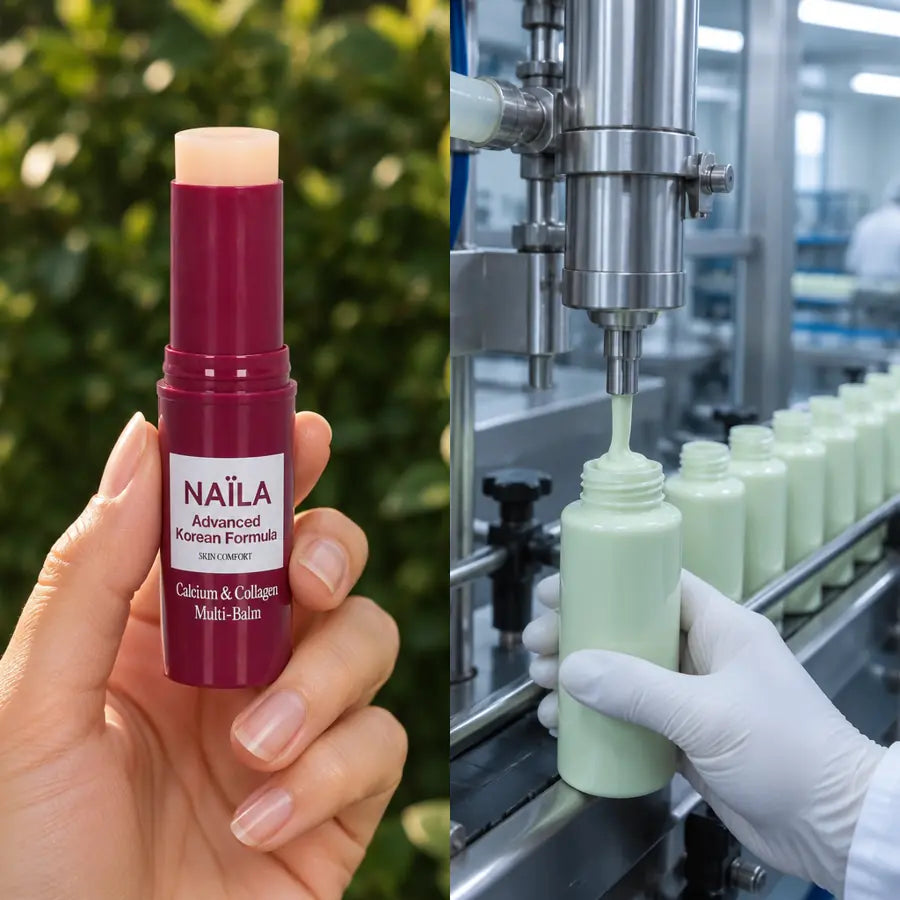 Stick NAÏLA al calcio contro creme di laboratorio