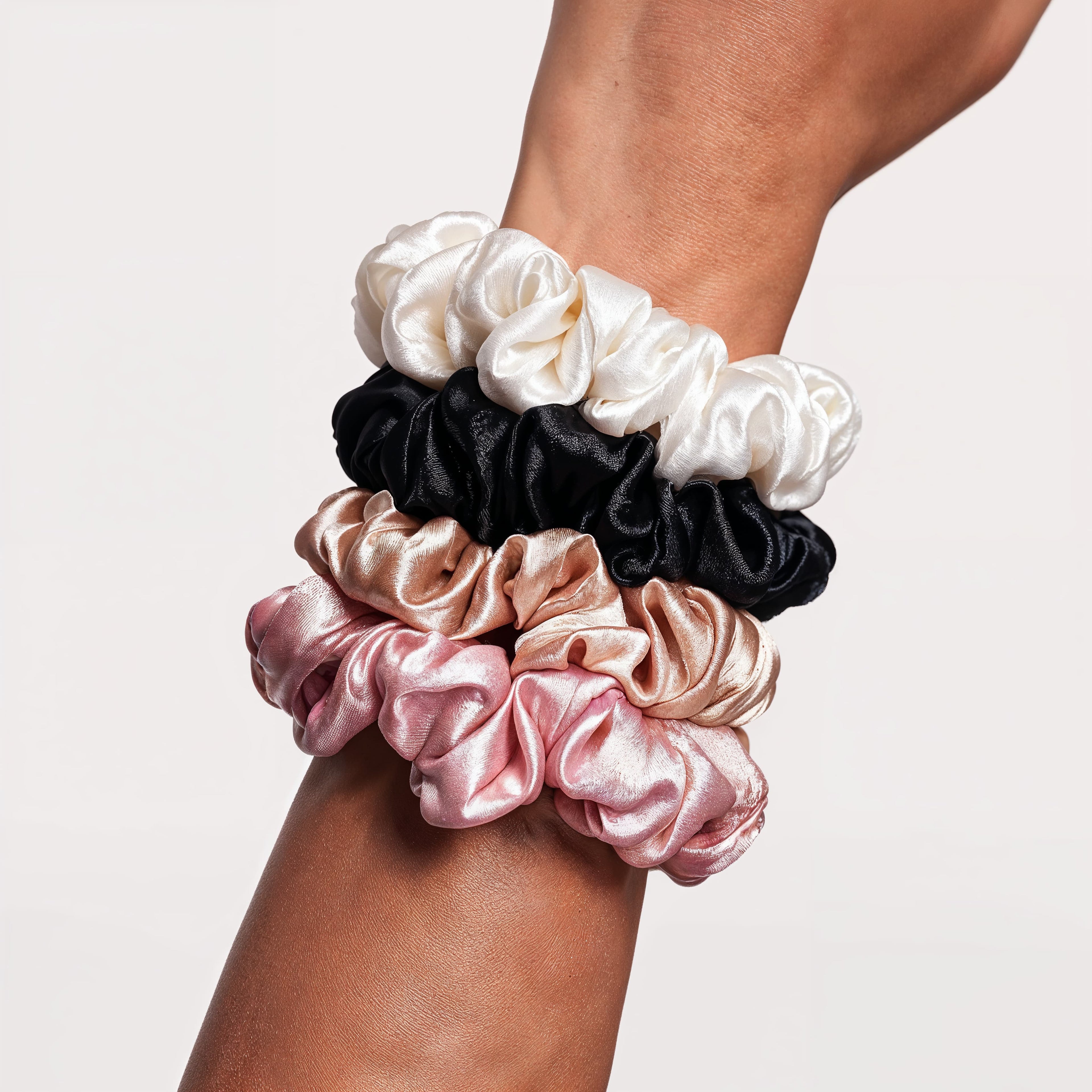Set x4 Scrunchies in Seta